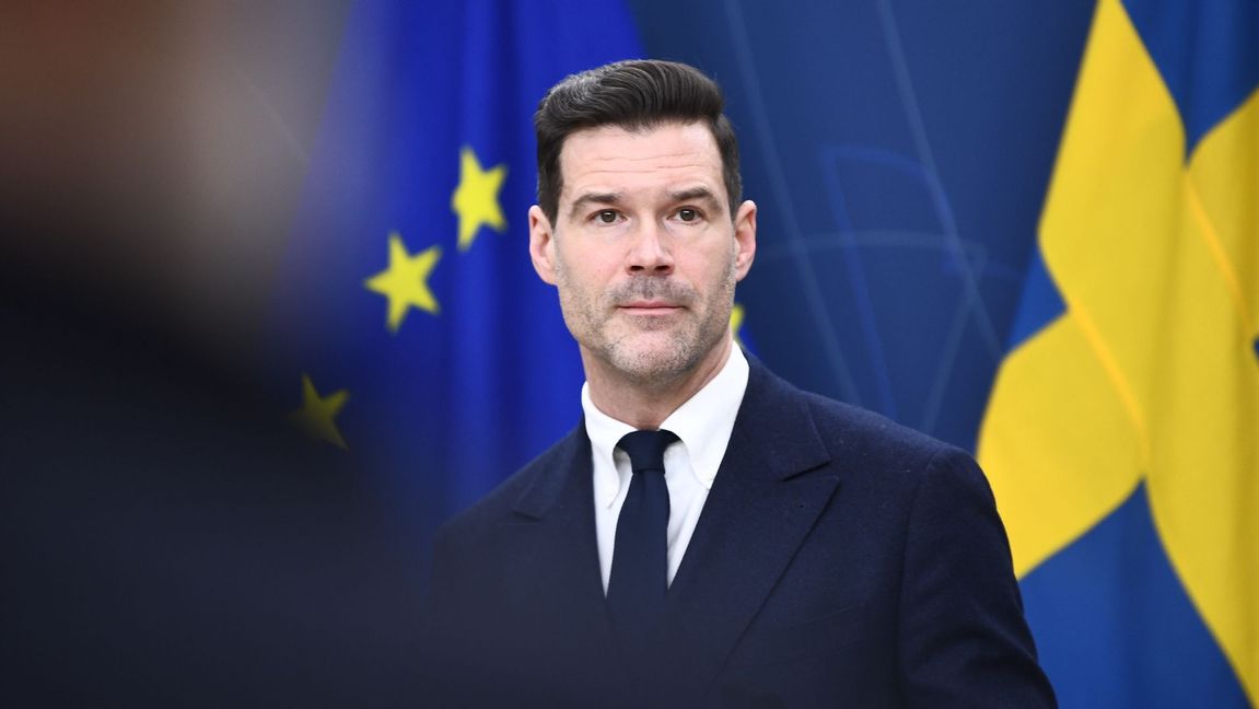 Migrationsminister Johan Forssell (M). Foto: Lars Schröder/TT