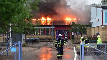 Skolan Vittra Kungshagen i Nyköping förstördes i juli. Arkivbild. Foto: Pontus Stenberg/TT 