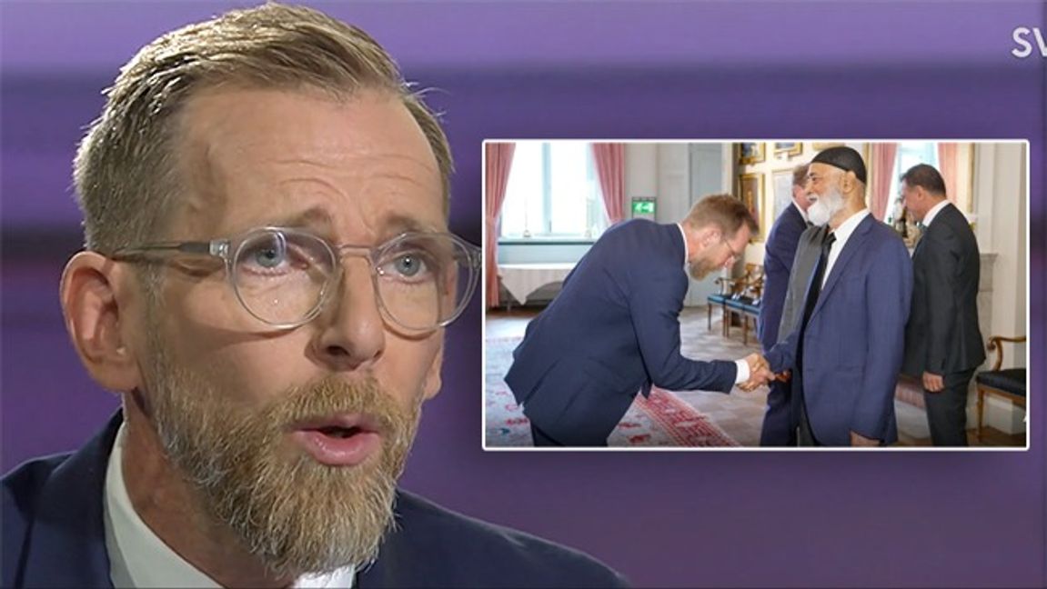 Jakob Forssmed intervjuas i SVT:s 30 minuter. Foto: SVT/Regeringen