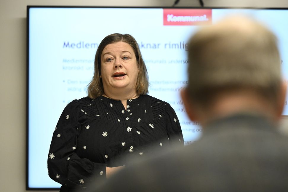 Kommunals ordförande Malin Ragnegård. Arkivbild. Foto: Jessica Gow/TT