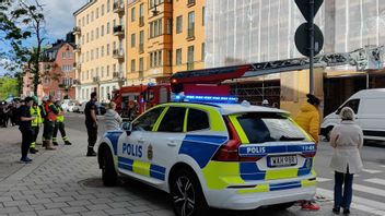 Brand i ett flerfamiljshus i Stockholm. Foto: Tomas Hedlund