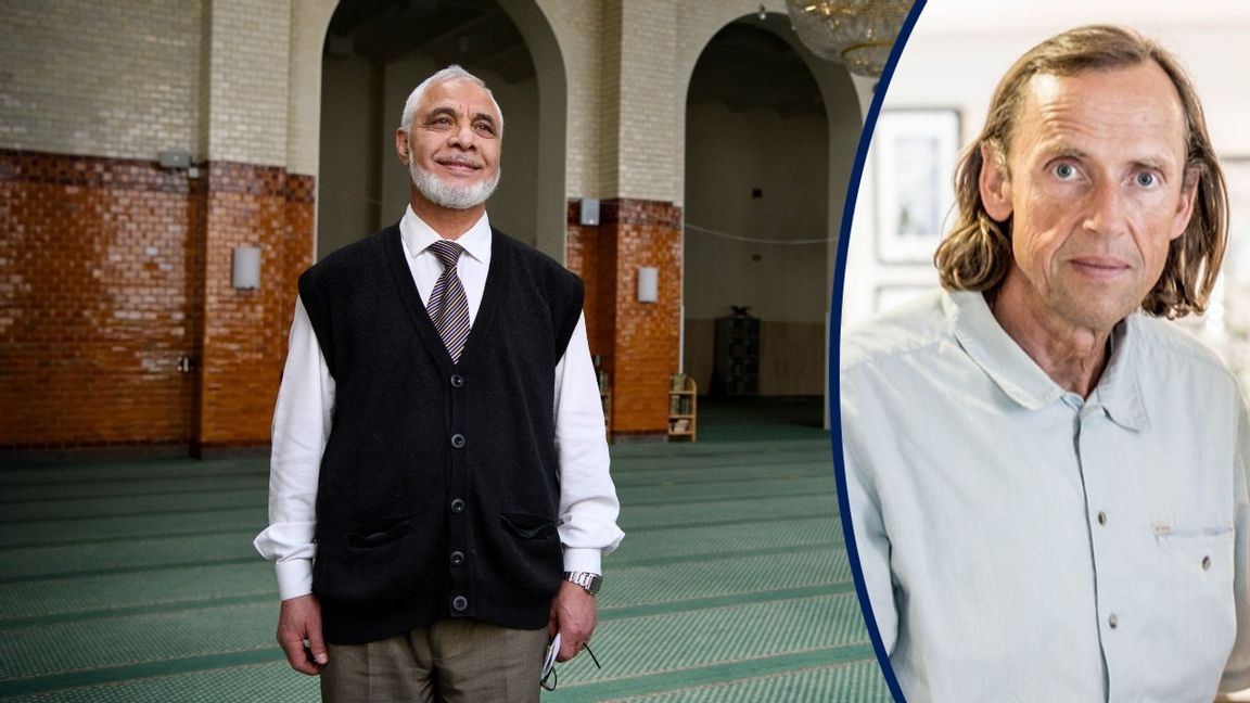 Mahmoud Khalfi, imam och direktör vid Stockholms moské. Foto: Jessica Gow/TT