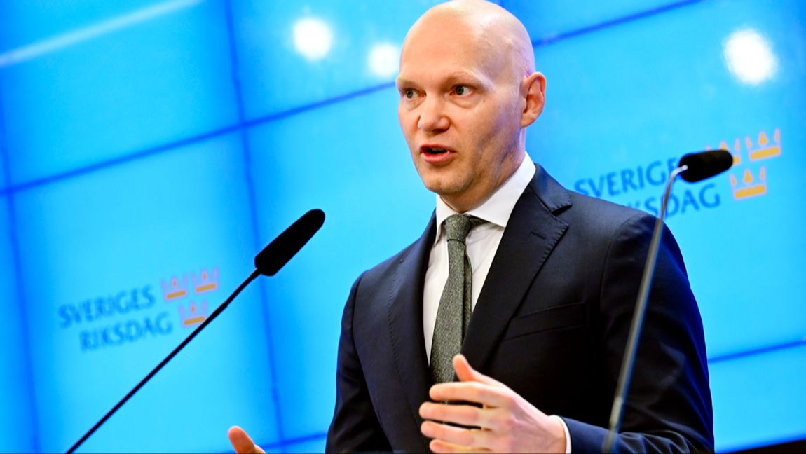 Finansmarknadsminister Niklas Wykman (M). Arkivbild.  Jonas Ekströmer/TT