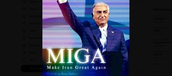 Exempel på iranskt stöd för Reza Pahlavi, den siste shahens son Skärmdump från X
