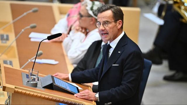 Ulf Kristersson (M). Foto: Claudio Bresciani/TT.