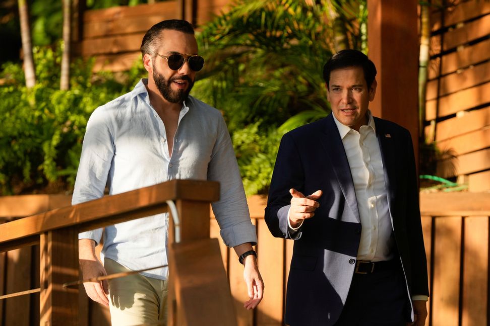 Nayib Bukele och Marco Rubio Mark Schiefelbein/AP/TT