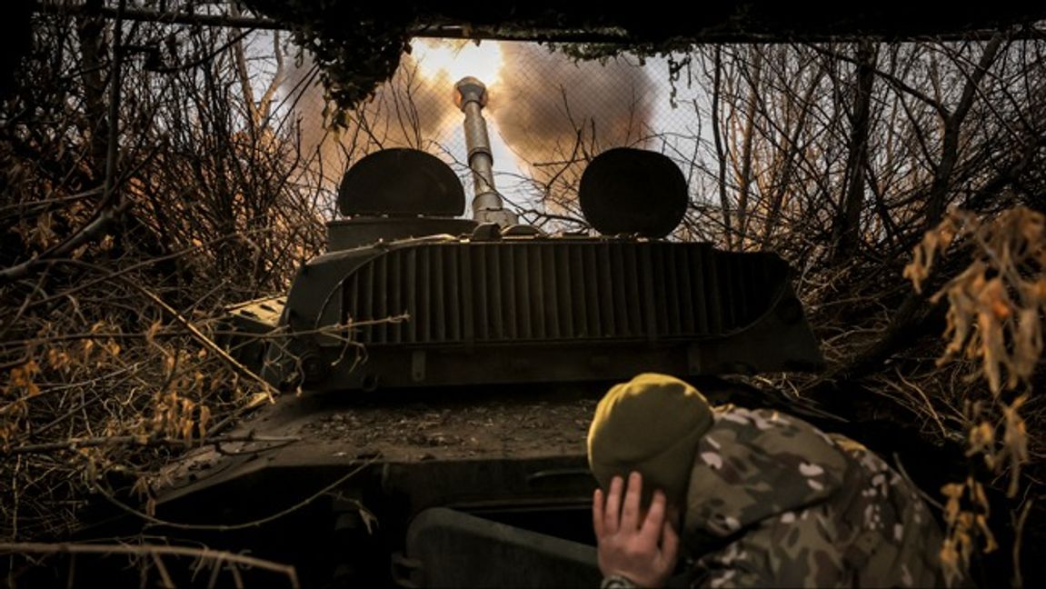 Ukrainska trupper vid Tjasiv Jar. Foto: AP/Ukraina