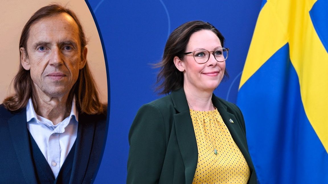 “Sverige är inte längre ett asylinvandringsland”, hävdade migrationsminister Maria Malmer Stenergard (M) vid torsdagens pressträff. Foto: Christine Olsson/TT