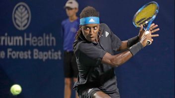 Mikael Ymer möter världsfyran Stefanos Tsitsipas i Australian Open. Arkivbild. Foto: Chris Seward/AP/TT