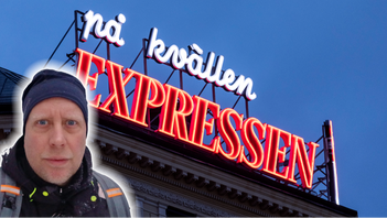 Expressen kör ned i vänster vägdike. Foto: Christine Olsson/TT