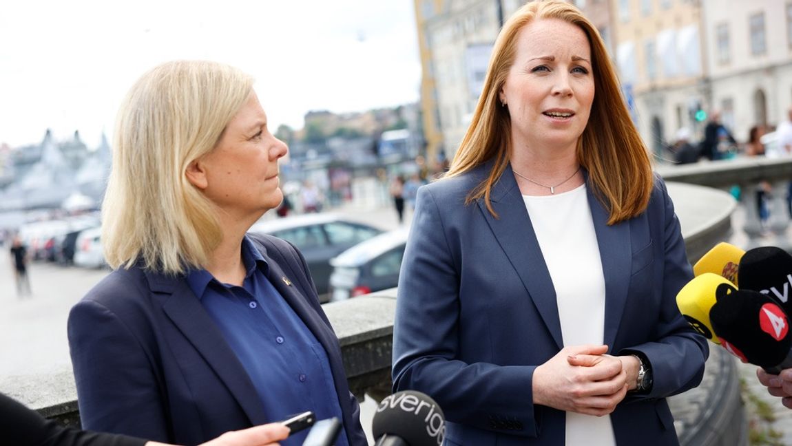 Annie Lööf förtydligar nu vad som gäller som röda linjer för att hon ska kunna stödja Magdalena Andersson som statsminister igen. Foto: Fredrik Persson/TT