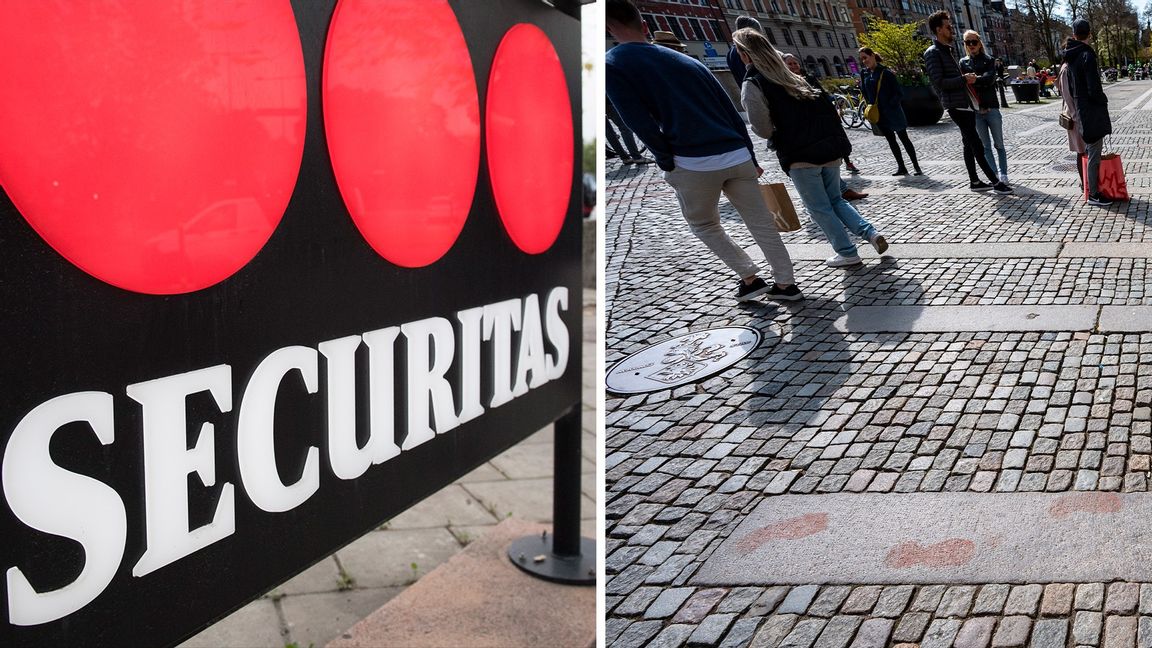 Upphandlingen av vakter till Möllevångstorget i Malmö gick inte rätt till. Foto: Henrik Montgomery/TT (Securitas, tv) / Johan Nilsson/TT (Möllevången i Malmö, th)