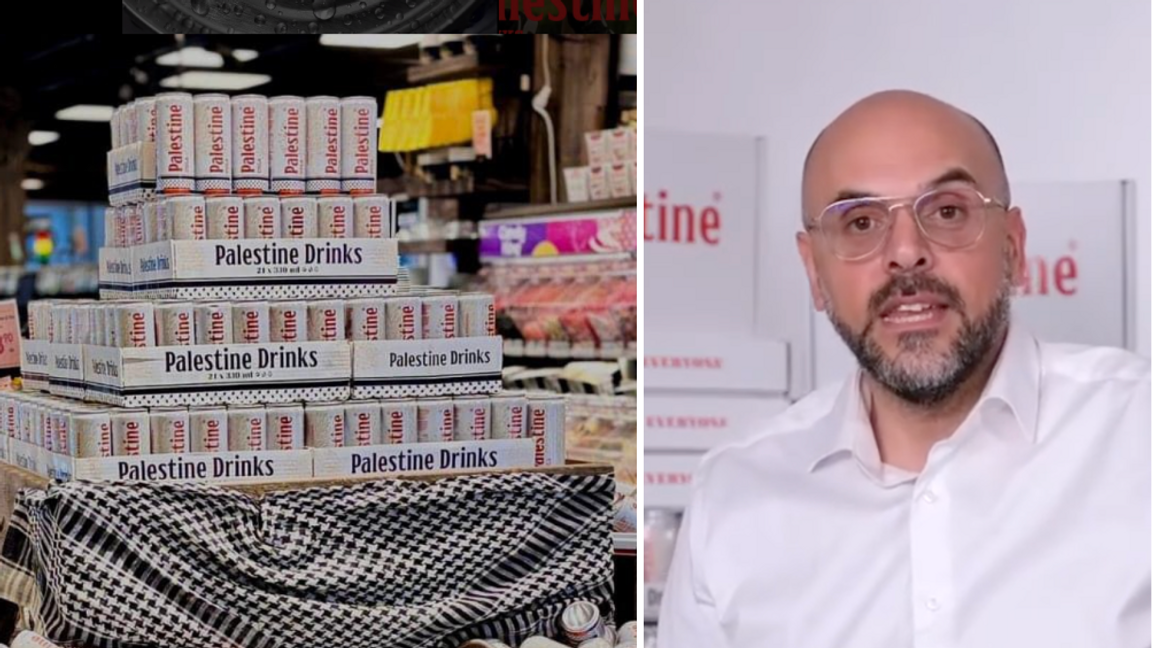 Mohamed Kiswani, operativ chef för Palestine Drinks, vars produkter nu säljs i butiker över hela Sverige. Trots löften om full transparens vägrar företaget visa dokumentation över donationer till Gaza. Foto: Skärmdump via Instagram/Palestine Drinks