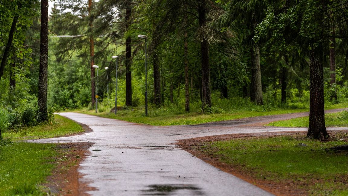Cykelväg i Morö Backe i närheten av den plats där flickan överfölls. Foto: Jonas Westling/TT