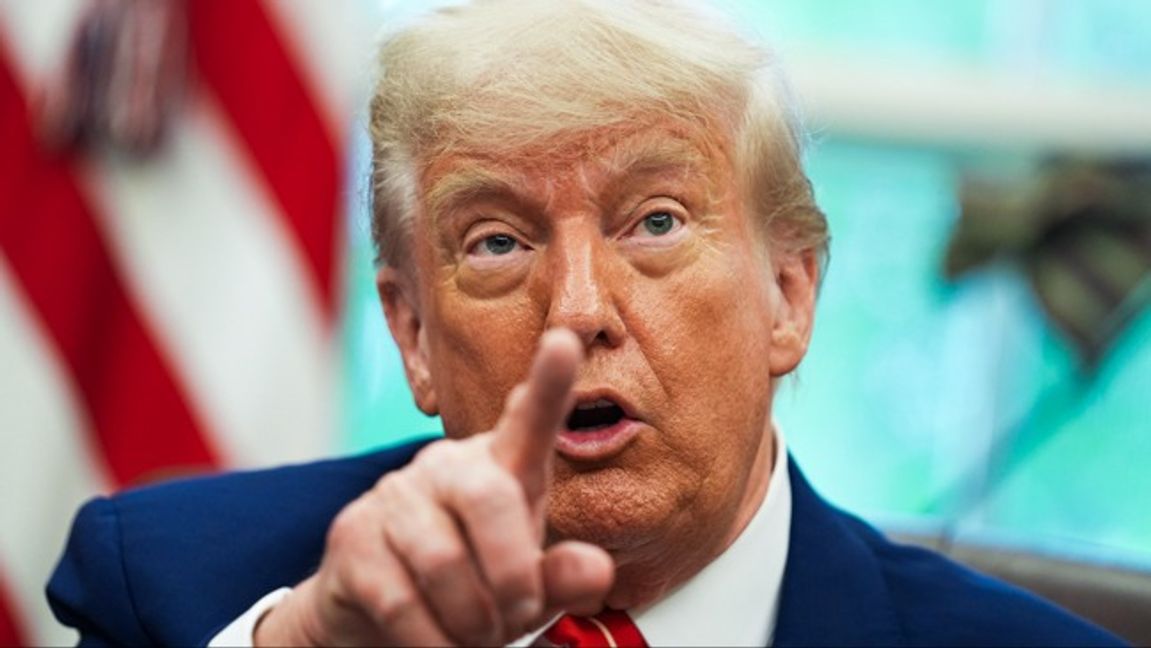 Donald Trump meddelade ett handelsavtal med Storbritannien på torsdagen. Foto: Evan Vucci/AP