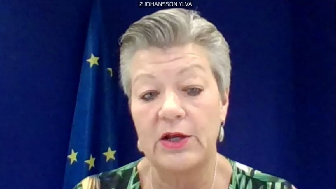 EU-kommissionär Ylva Johansson. Foto: EU-parlamentet
