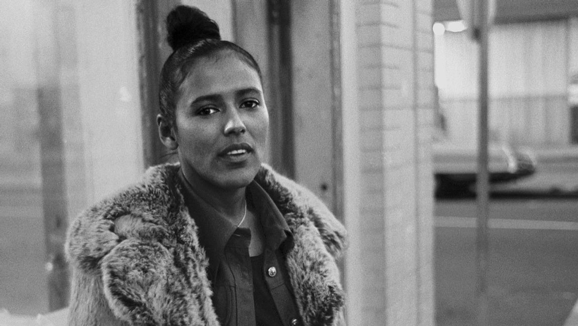 Svarta panterpartiets ledare Elaine Brown i Oakland 1974. Foto: Lasse Hejll.