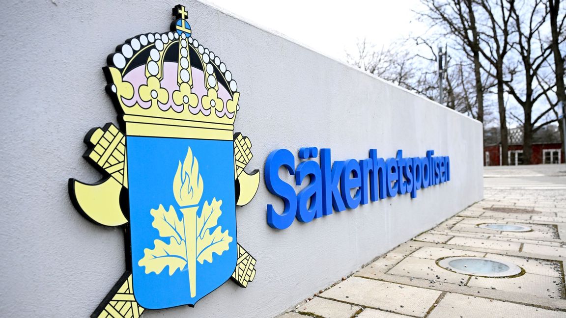 Säkerhetspolisen misstänker mannen för skadegörelse kopplat till rikets säkerhet. Foto: Jessica Gow/TT