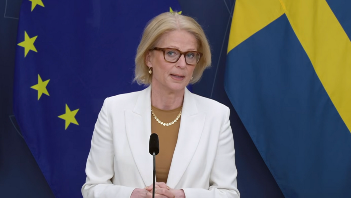 Finansminister Elisabeth Svantesson (M). Foto: Skärmavbild/Regeringskansliet