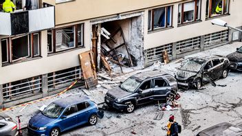 Sprängning av hus på Östermalm i Stockholm i januari 2020. Foto: Tomas Oneborg/SvD/TT