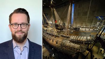 Martin Söderberg och regalskeppet Vasa. Bild: Privat/L-BBE/CC BY 3.0