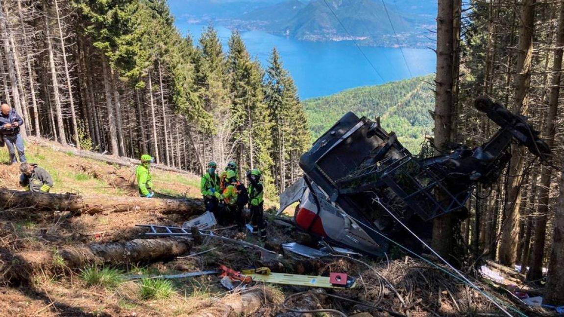 Alpina räddningstjänsten i Piemonte. Foto: AP/TT.