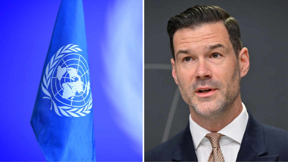 Migrationsminister Johan Forssell (M) stärker arbetet med återvandring genom ny finansiering till FN:s migrationsorganisation. Foto: Tim Aro/Henrik Montgomery/TT