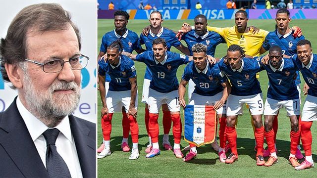 Mariano Rajoy och det franska herrlandslaget i fotboll. Bild: Cristina Cifuentes/CC BY 2.0/Bryan Berlin/WikiPortraits/CC BY-SA 4.0