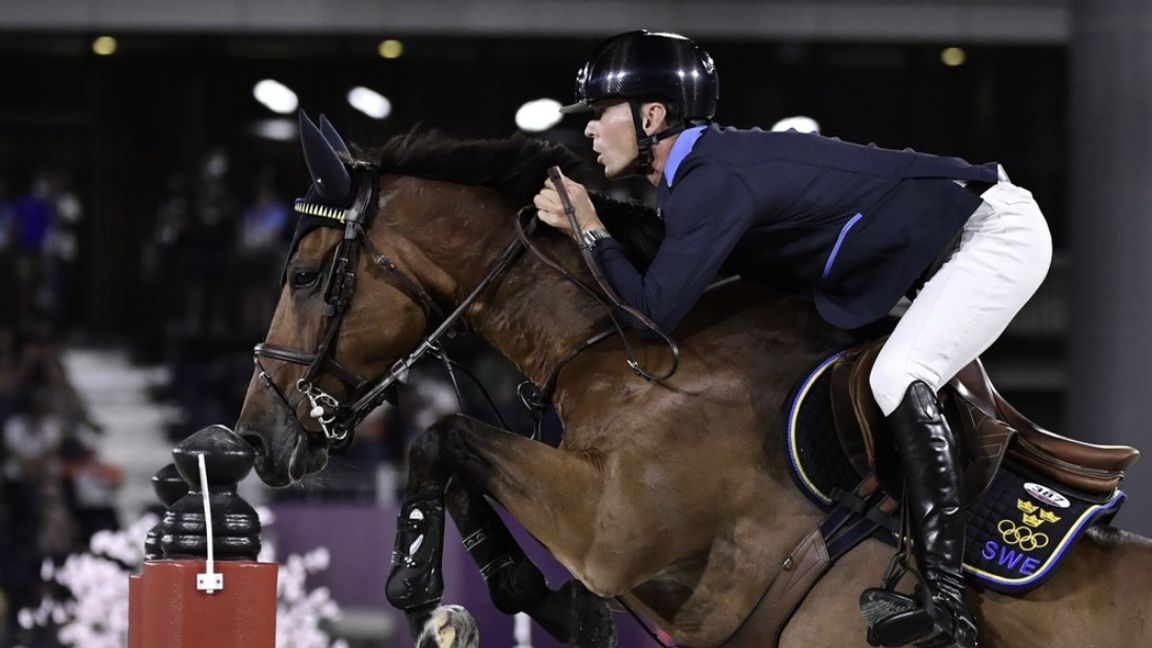 Peder Fredricson tog silver. Foto: Pontus Lundahl/TT