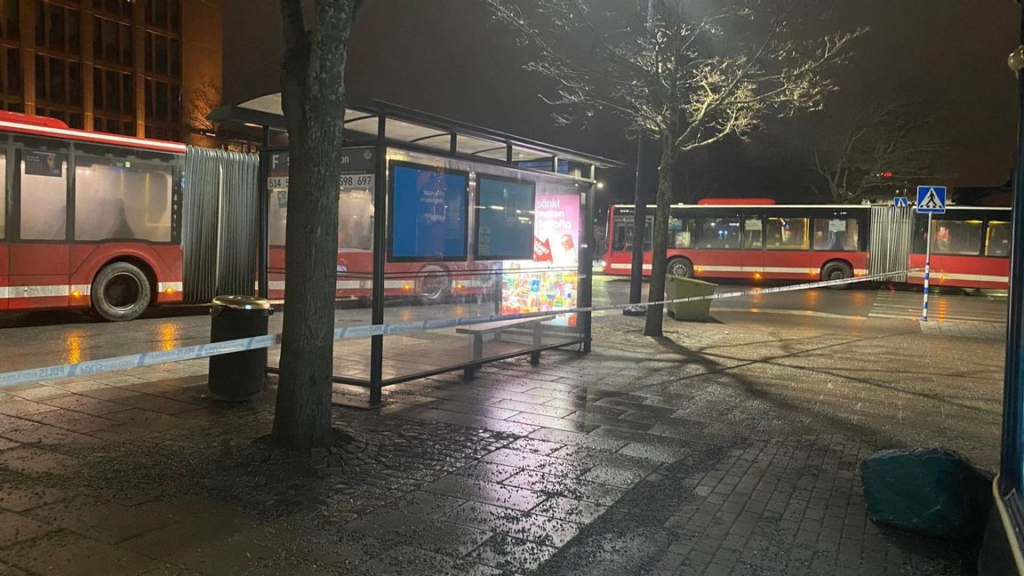 Man påkörd av buss vid Sollentuna busstation. Foto: Isabelle Eriksson