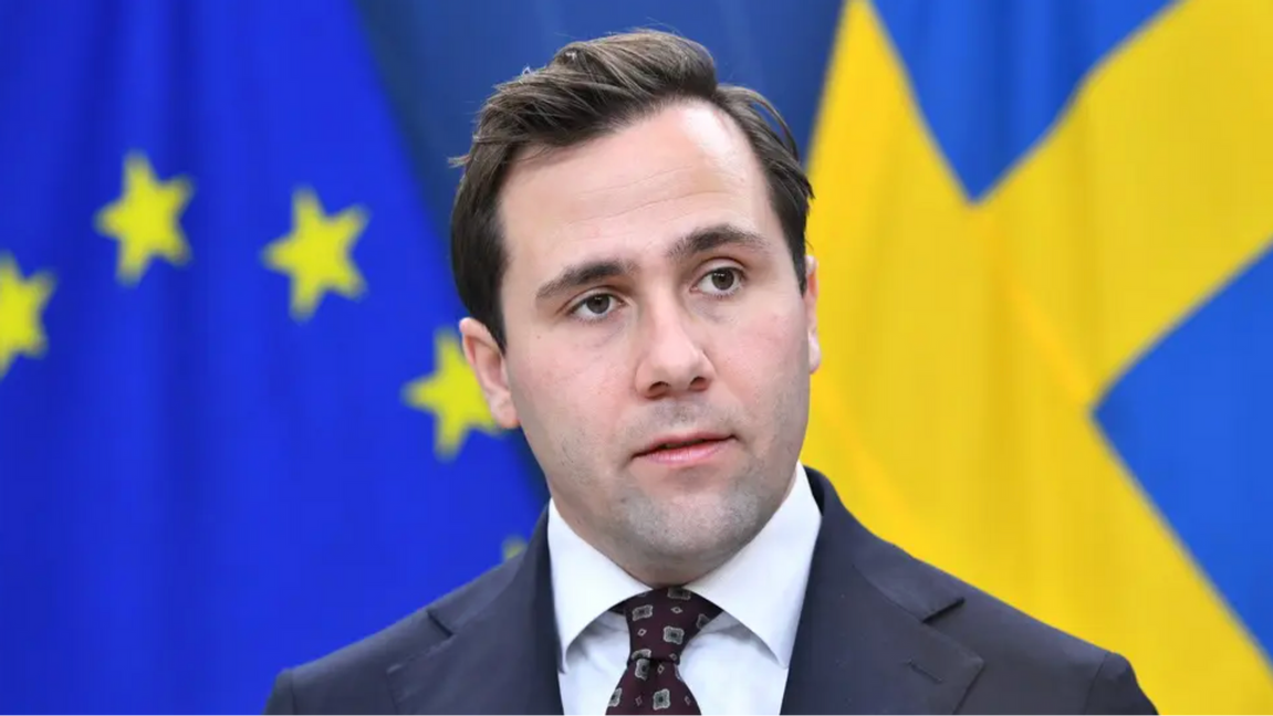 Bistånds- och utrikeshandelsminister Benjamin Dousa (M). Foto: Lars Schröder/TT