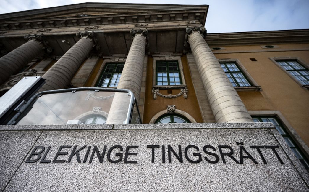 En man i 25-årsåldern döms till nio års fängelse för ett mordförsök i ett trapphus i Karlskrona. Arkivbild. Foto: Johan Nilsson/TT