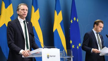 Per Bolund, klimat- och miljöminister och Per Olsson Fridh, biståndsminister, båda Miljöpartiet. Foto: Fredrik Sandberg/TT
