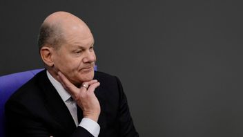 Tyska förbundskanslern Olaf Scholz skaffar Tiktok. Arkivbild. Foto: Markus Schreiber/AP/TT