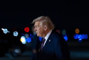 USA:s president Donald Trump på bild från i helgen. Foto: Alex Brandon/AP/TT