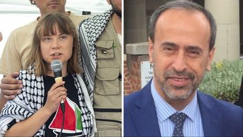 Greta Thunberg researrangör Zaher Birawi. Foto: AP