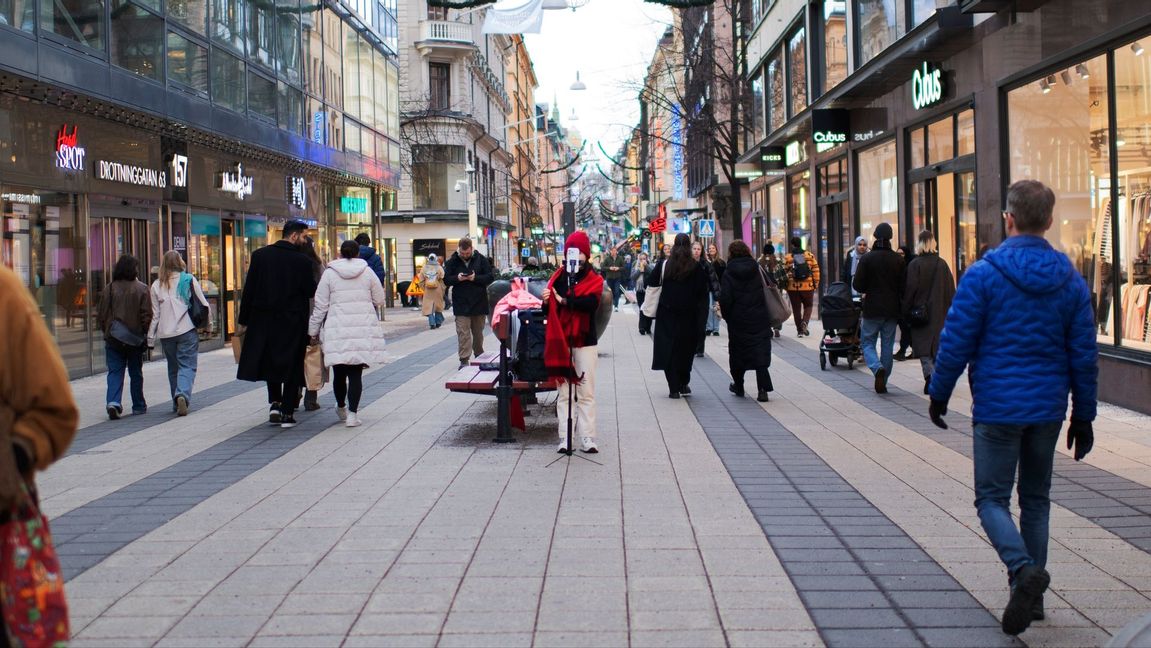 Drottninggatan i Stockholm. Genrebild. Foto: Victoria Bank/TT