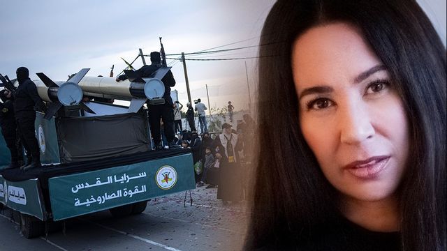 Palestinska Islamiska Jihad i färd med att transportera en raket. Journalisten Magda Gad. Foto: Fatima Shbair/AP/Magnus Hjalmarson Neideman /SvD/TT