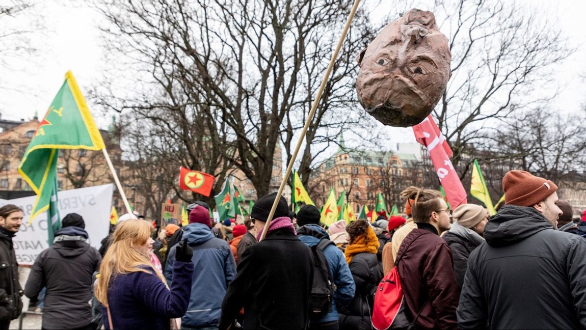 Rojavakommittéerna gjorde vad kunde för att störa de svenska relationerna till Nato. Foto: Christine Olsson/TT 