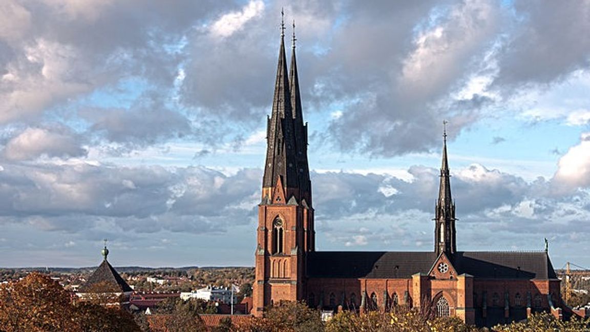 Uppsala domkyrka där Gustav Vasa kröntes till kung. Foto: Wikipedia 