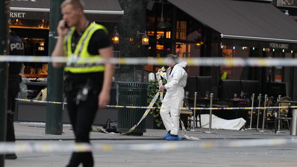 Brottsplatsen i Oslo där dådet ägde rum. Foto: Javad M. Parsa/NTB/TT