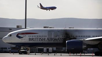 Bild från en brand på en Boeing 777-200 2015.
Foto: John Locher/AP