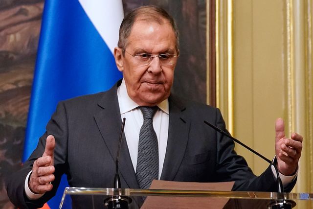 Rysslands utrikesminister Sergej Lavrov i måndags. Foto: Tatyana Makeyeva/AP/TT