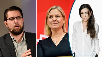 Jimmie Åkesson (SD) och Magdalena Andersson (S). Foto: Anders Wiklund och Jessica Gow/TT
