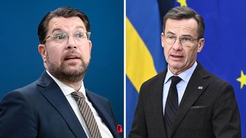 Jimmie Åkesson närmar sig Ulf Kristersson i Verians förtroendemätning. Foto: Fredrik Sandberg/TT/Henrik Montgomery/TT