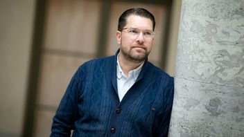 Jimmie Åkesson har varit partiledare för Sverigedemokraterna i 20 år. Foto: Pontus Lundahl/TT