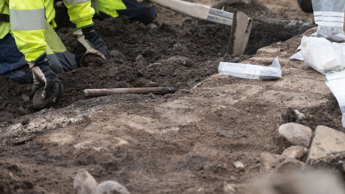 Arkeologer har hittat grunden till en vägg från 1100-talskyrkan S:t Nicolai i Jönköping. Arkivbild. Foto: Fredrik Sandberg/TT