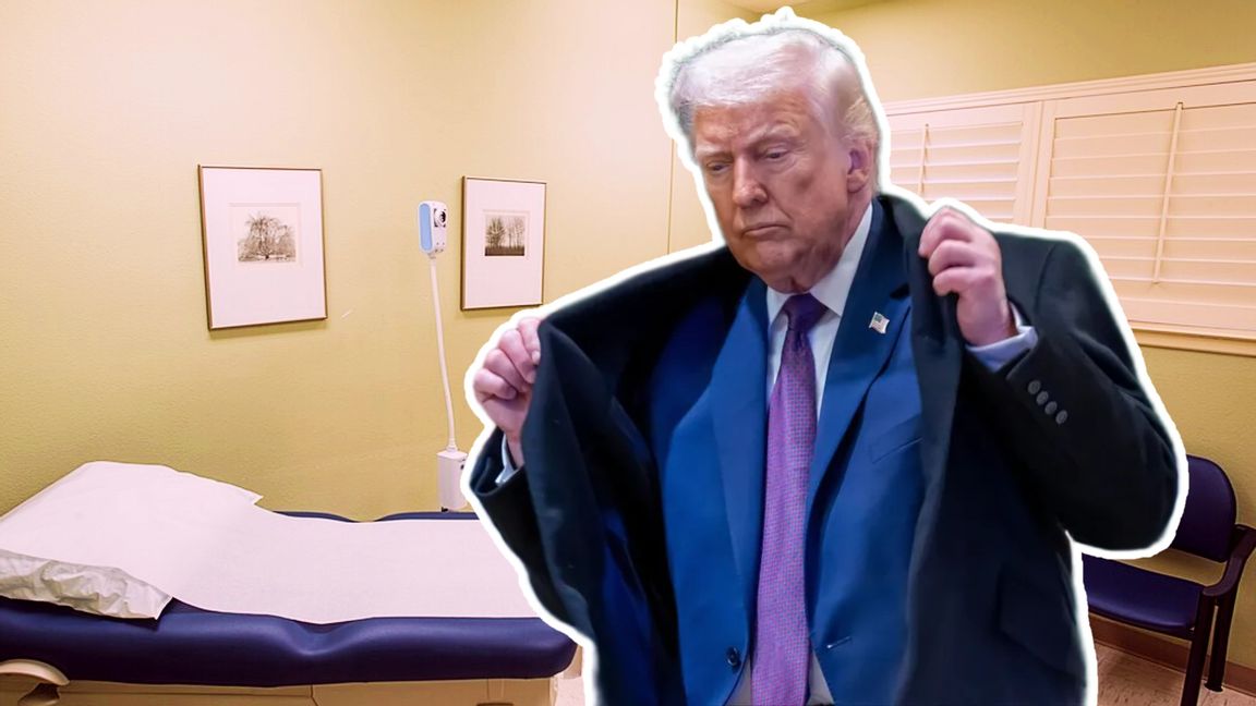 Trump har varit på en ny hälsokontroll. Foto: USDAgov, public domain/Skärmavbild Bulletin (montage) 