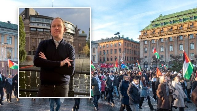 Pro-palestinsk demonstration i Stockholm i januari 2025. Bild: Frankie Fouganthin/CC BY 4.0