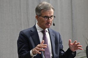 Riksbankschef Erik Thedéen vid onsdagens räntebesked.  Henrik Montgomery/TT